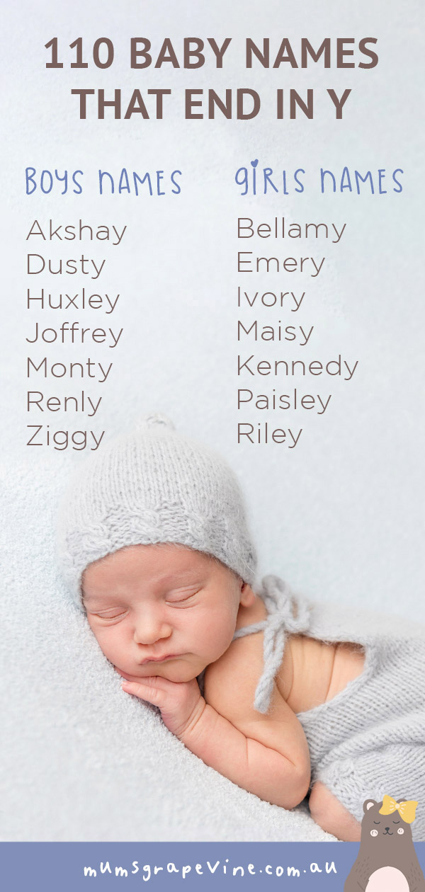 110 Y Ending Baby Names | Mum's Grapevine