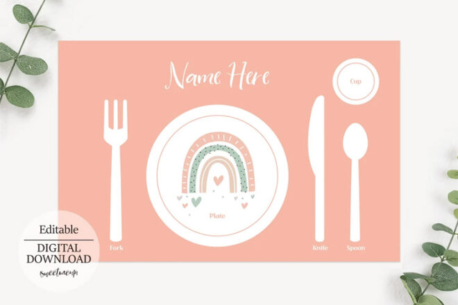 Sweet Me Up Printable Placemats