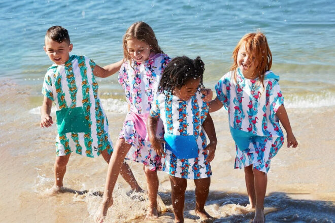 Dock and Bay Mini Hooded Beach Ponchos for Kids