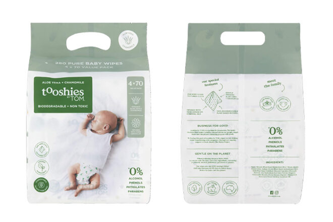 Tooshies by Tom Biodegradable Baby Wipes