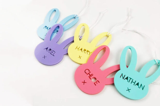 Colour and Spice Personalised Name Tags Easter gifts