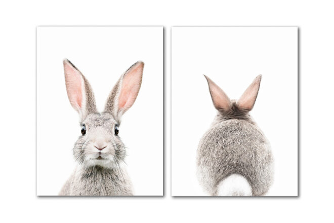 Sisi & Seb Bunny Wall Art Set of Two