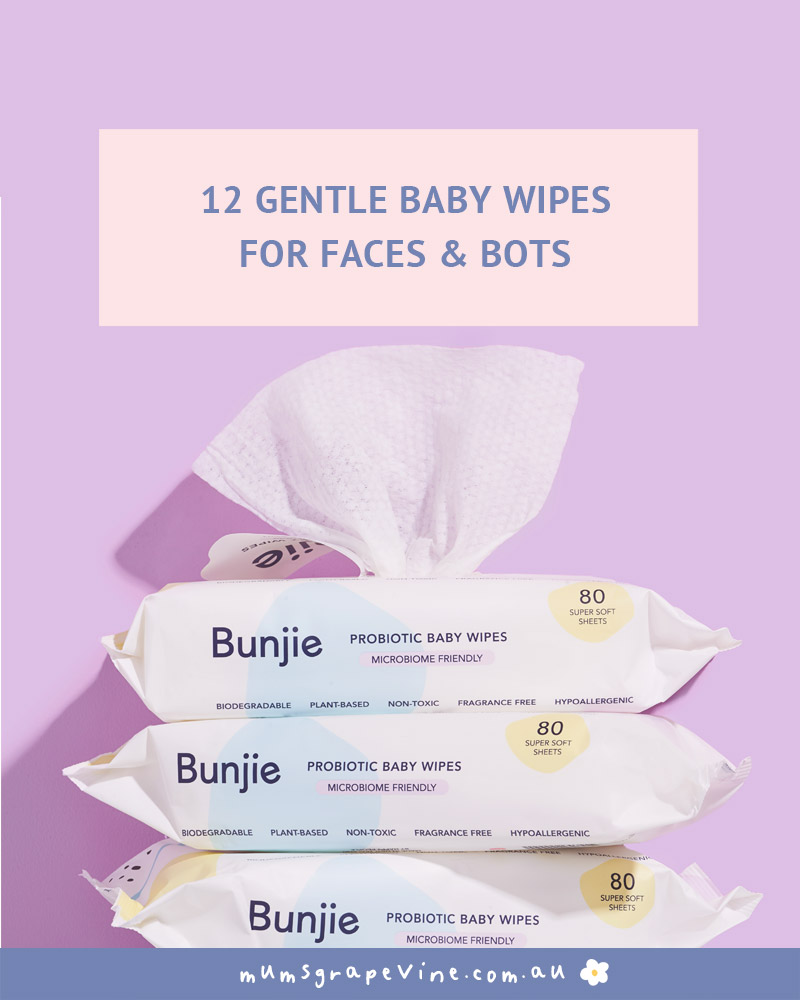 12 Baby Wipes for wiping faces and botties