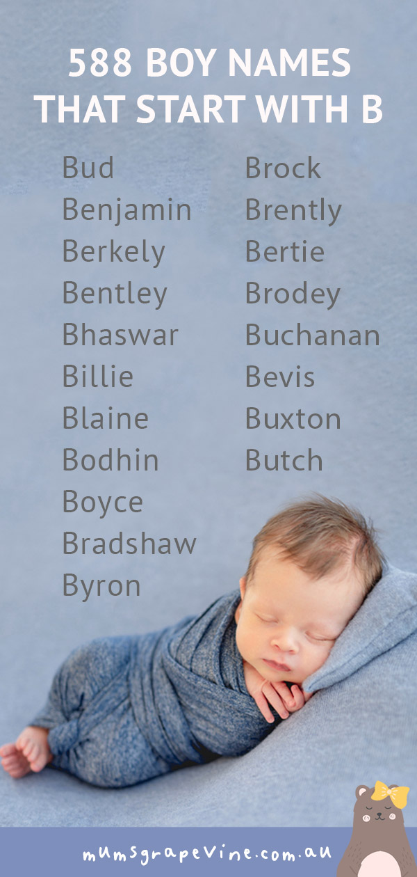588 Boy Names that Start with B | Mum's Grapevine