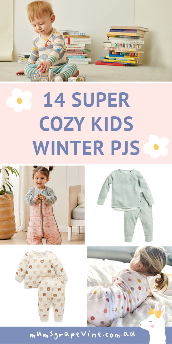 Comparison of five pyjama brands for kids showing different styles, colours, prints and fabrics.
