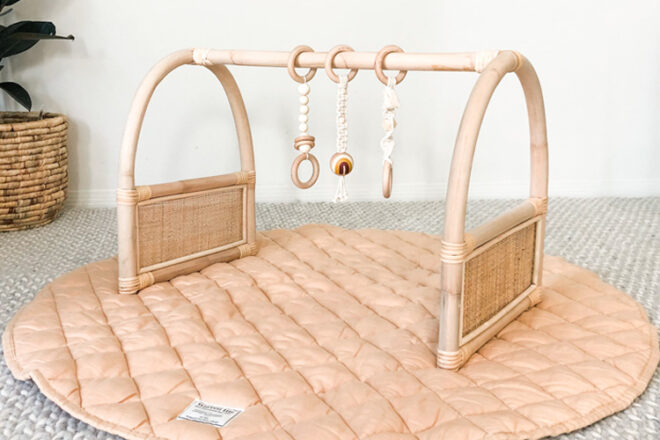 River and Wood rattan activity gym for babies