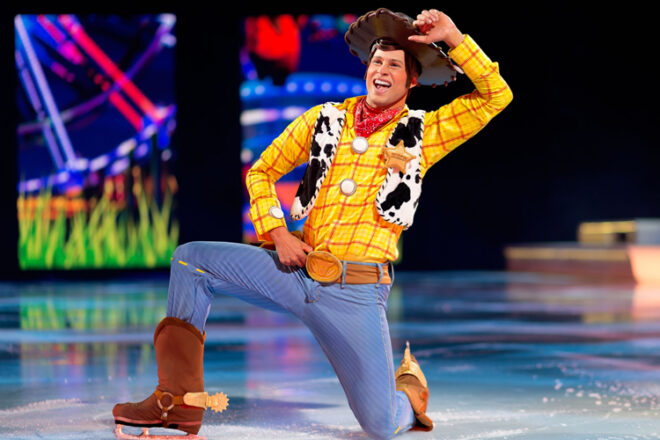 Woody from Toy Story performing for Disney On Ice presents 100 Years of Wonder