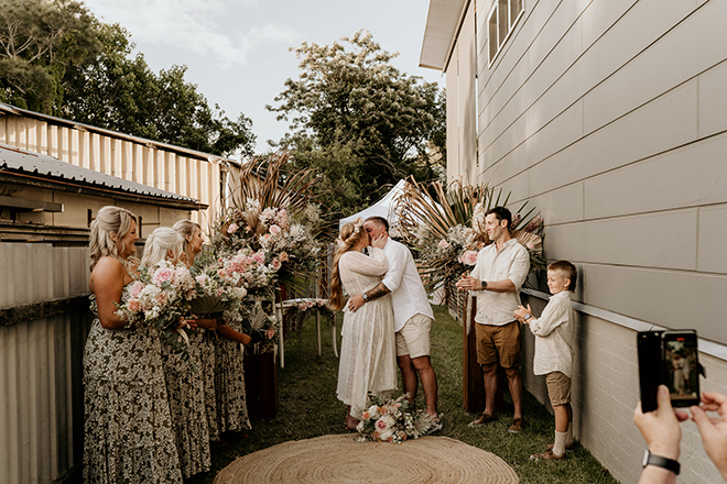 Brittany and Shannon's backyard wedding