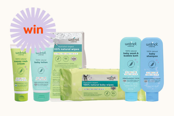Wotnot Naturals Newborn Gift showing each product apart of the pack