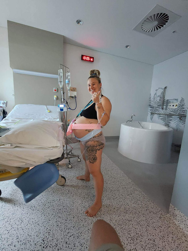 Tegan in induction at Birth unit