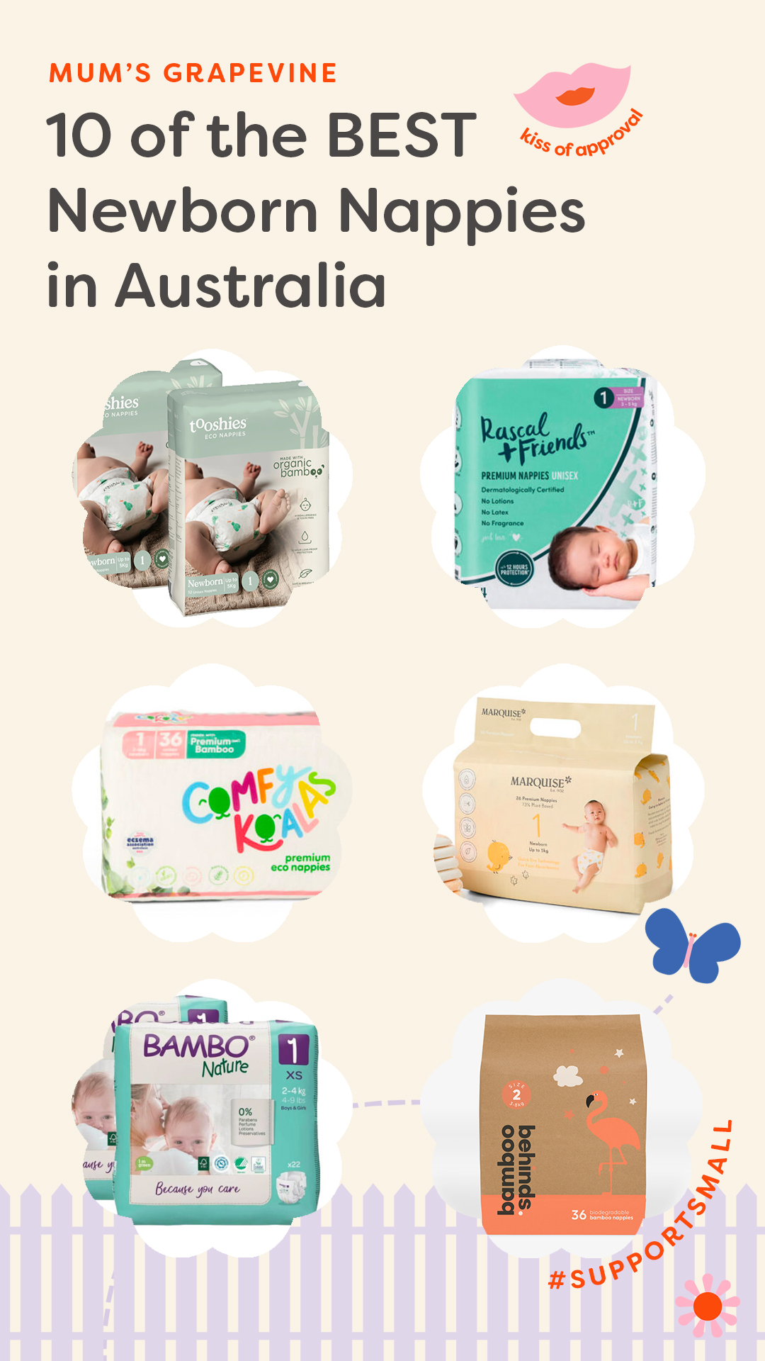 Images of 10 best newborn nappy brands in Australia