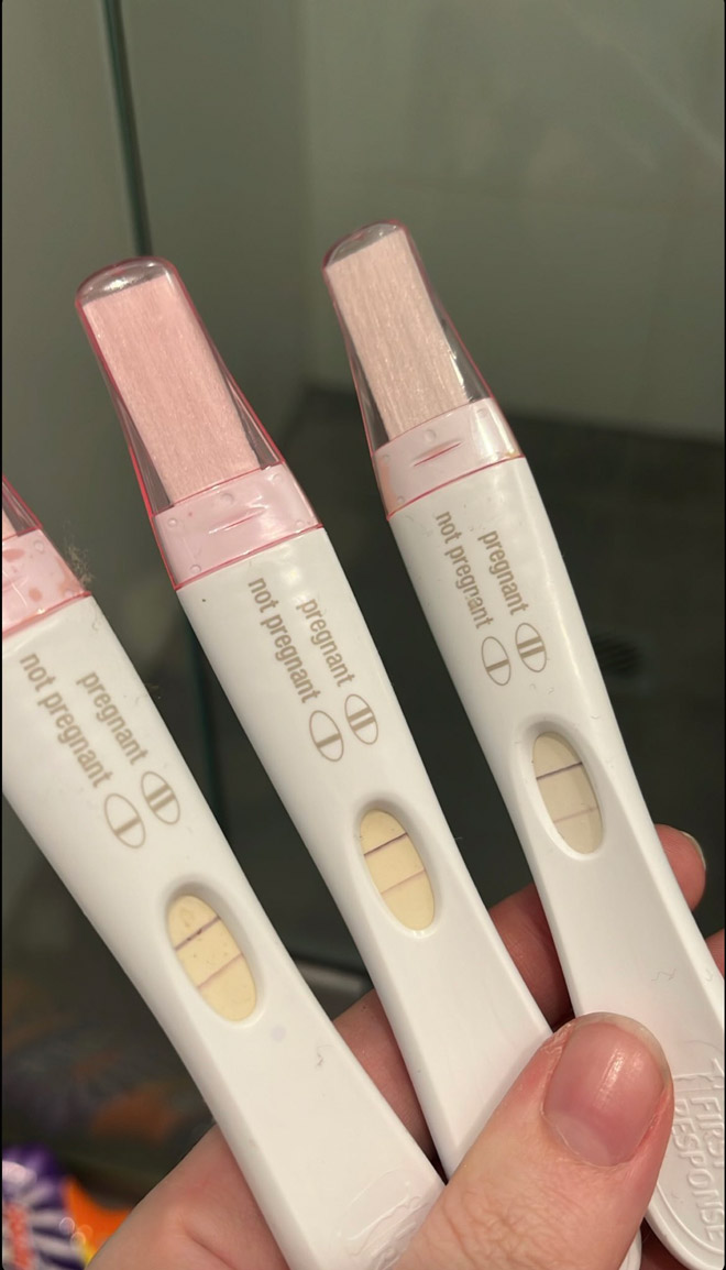 Three positive pregnancy tests