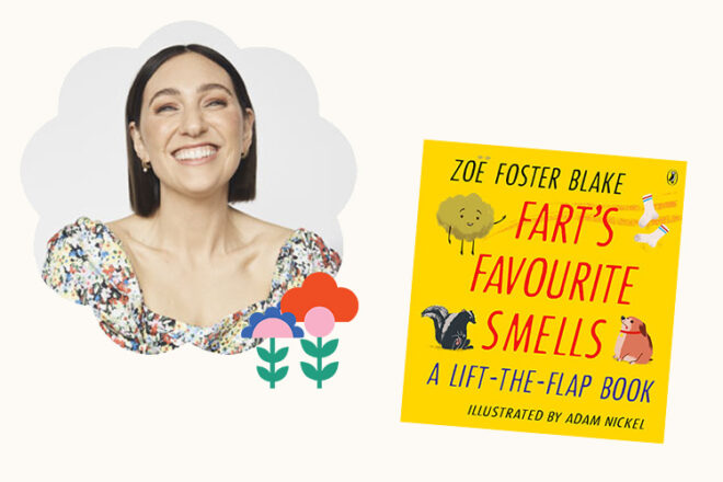 Author Zoe Foster Blake with her new book Farts Favourite Smells