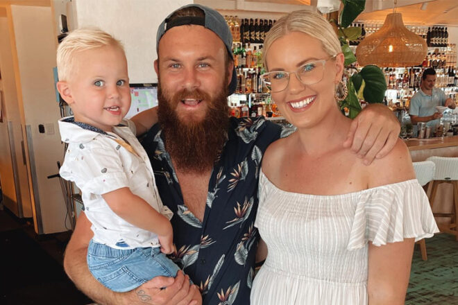 Brent Drapper son and wife