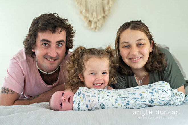 Family photo of Lara, Adam, Alison and Leonard