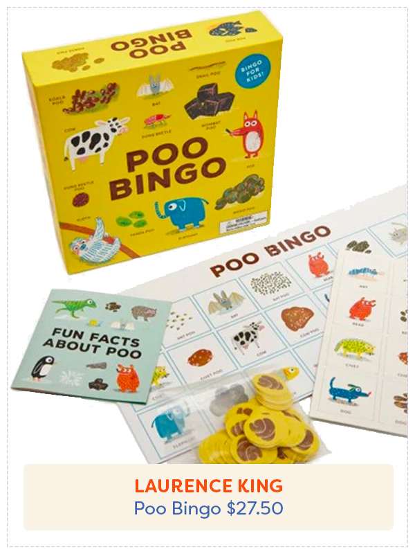 poo bingo game set up to play on a table