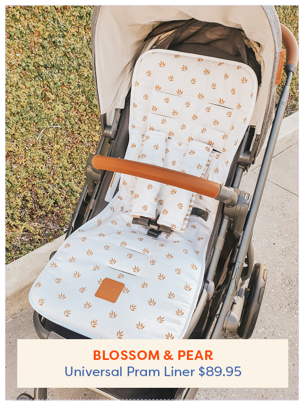 Stroller with a pram liner from Blossom & Pear attached