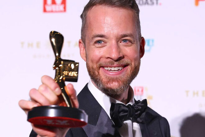 Hamish Blake after winning the Gold Logie in 2023