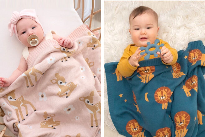 Living Textiles blankets in doe fawn and lion