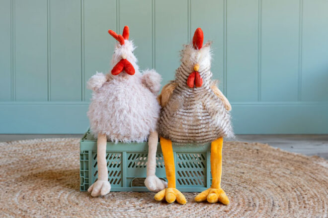 Image showing two Nana Huchy Roosters sitting facing the camera