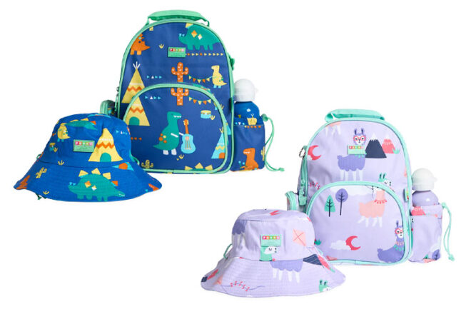 two styles of the Penny Scallan Day Care Packs in blue and lilac