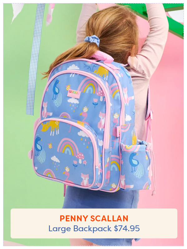 Child wearing the Penny Scallan kids backpack