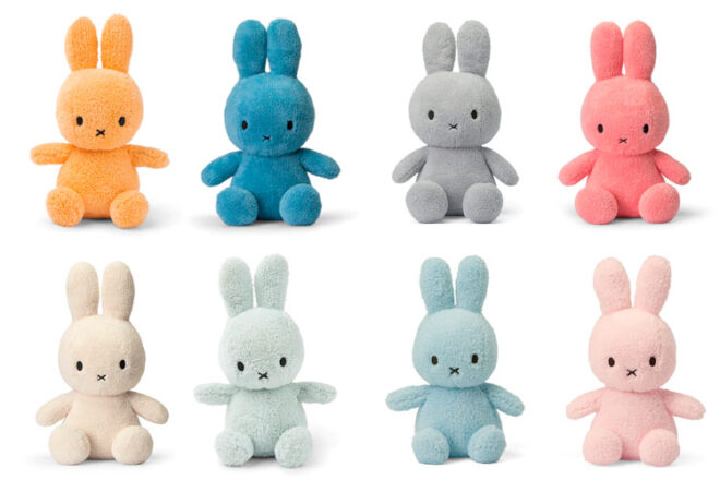 The different coloured Miffy sit down toys