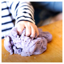 a child playing with the Wild Dough Playdough Mix