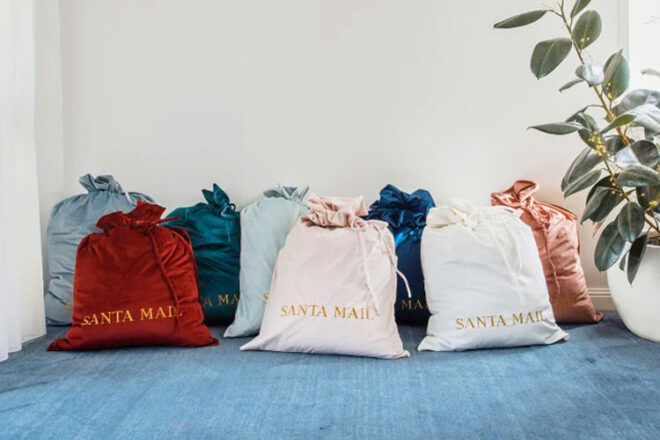 Image showing the Mirage Haven Santa Sacks in all of the colour ways