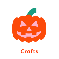 Drawing of a pumpkin with a face cut out