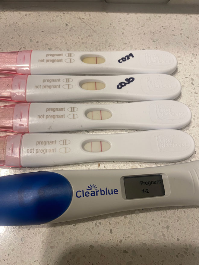 5 positive pregnancy tests