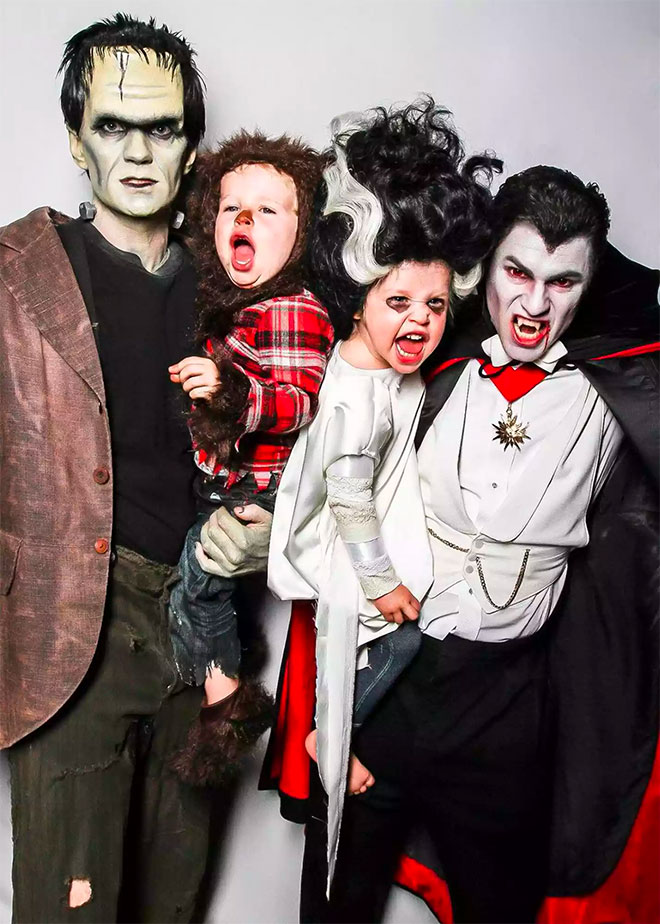 Actor Neil Patrick Harris and his family dress up for Halloween as classic Halloween characters