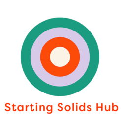 Bullseye illustration with words 'Starting Solids Hub'