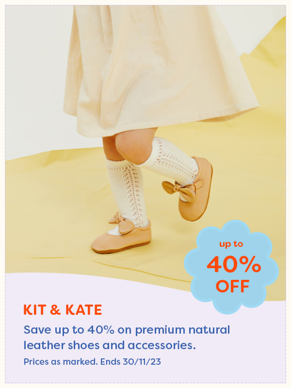 A child wearing Kit & Kate kids shoes