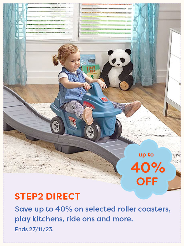 Young girl riding an indoor rollercoaster from Step2 Direct