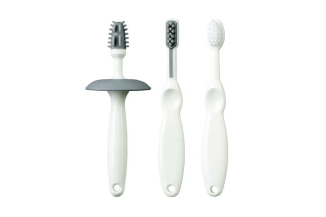 The Mininor Baby Toothbrush Set of three toothbrushes