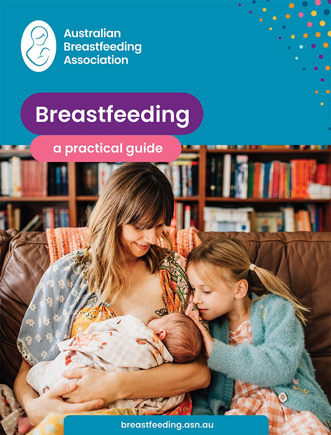 The cover of the book Breastfeeding: a practical guide by the Australian Breastfeeding Association