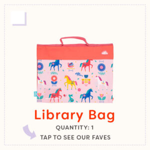 Library Bag button linking to best library bags for kids