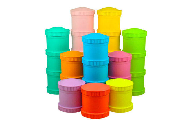 The RePlay Snack Stack containers in the multiple colour ways its available in