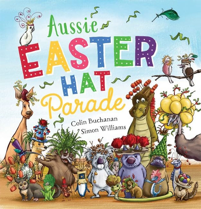 The cover of the book Aussie Easter Hat Parade by Colin Buchanan