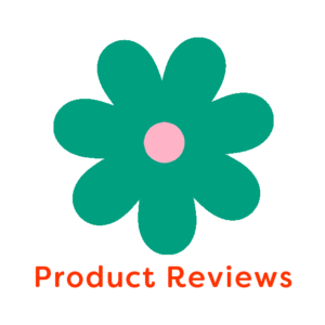 Illustration of Green flower with the words 'Product Reviews'