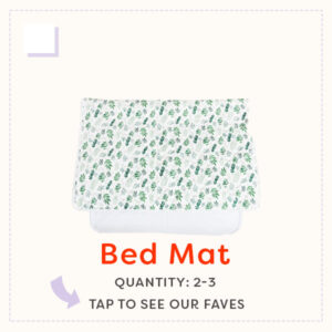 Waterproof bed mat with wings