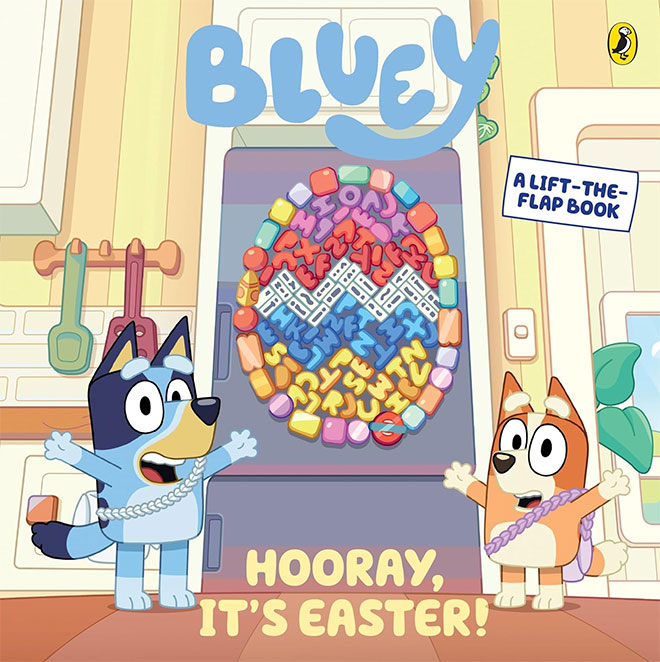 The cover of the book Hooray, It's Easter! by Bluey
