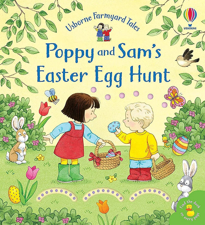 The cover of the book Poppy and Sam's Easter Egg Hunt by Usborne
