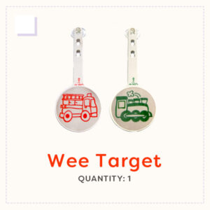 Two wee targets with fire engine and train