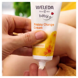 The Weleda Nappy Change cream being used