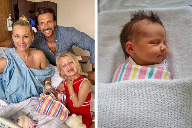 Anna and Tim Robards with their two daughters Elle and Ruby
