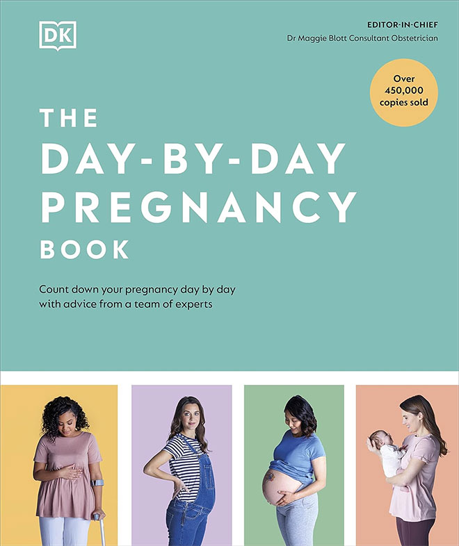 The cover of the book The Day-By-Day Pregnancy Book by Dr Maggie Blott