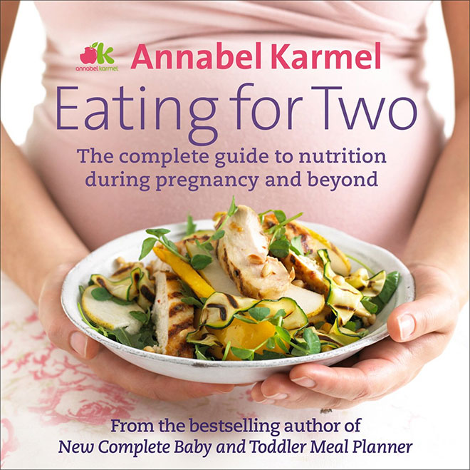 The cover of the book Eating for Two by Annabel Karmel