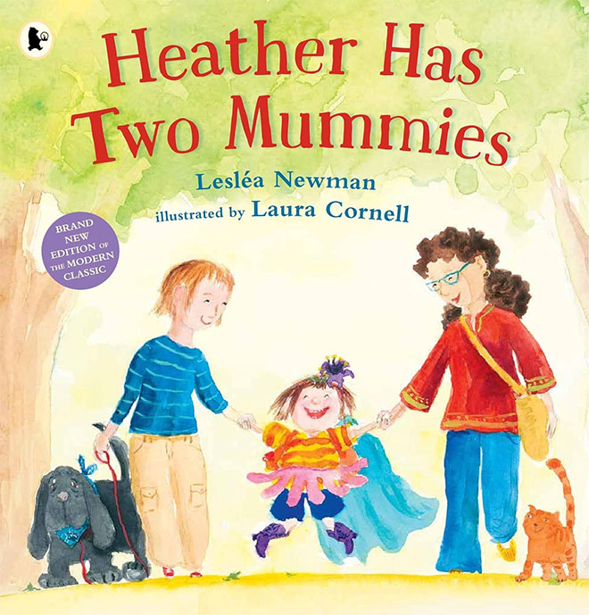 The cover of the book Heather Has Two Mummies by Lesléa Newman